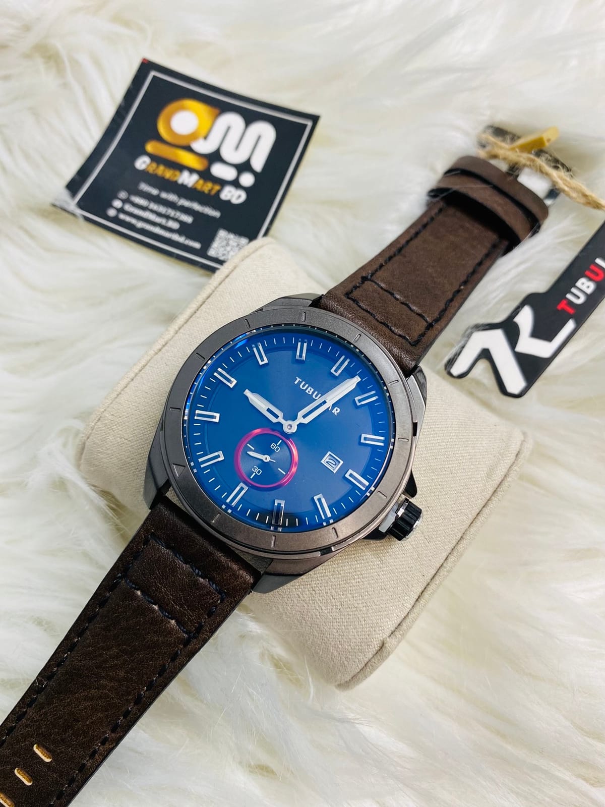 Tubular Chronograph Leather chocolate