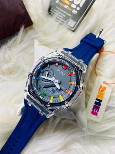 SKMEI 2100 Waterproof Countdown Stopwatch Led Light Electronic Movement Wristwatch_img_0