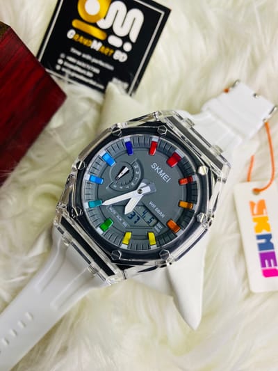 SKMEI 2100 Waterproof Countdown Stopwatch Led Light Electronic Movement Wristwatch_img_1
