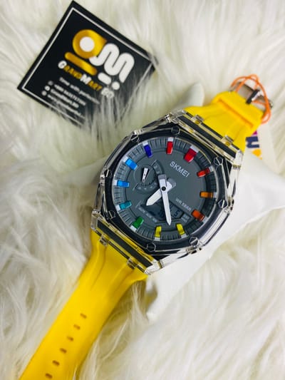 SKMEI 2100 Waterproof Countdown Stopwatch Led Light Electronic Movement Wristwatch_img_0