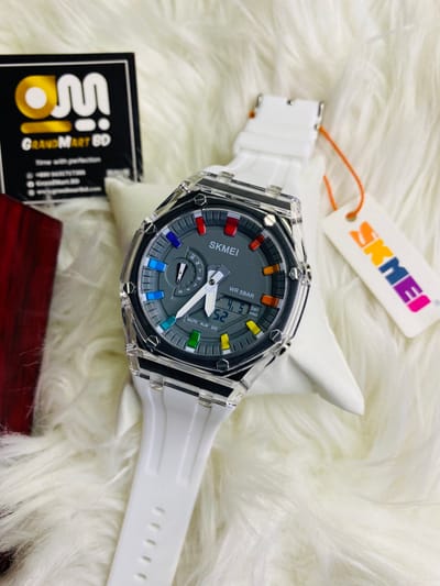 SKMEI 2100 Waterproof Countdown Stopwatch Led Light Electronic Movement Wristwatch_img_0