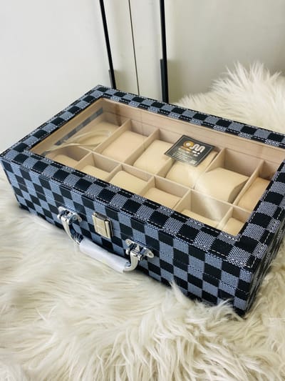 LUXURY BLUE CHEESE DESIGN || 12 SLOT WATCH BOX_img_0