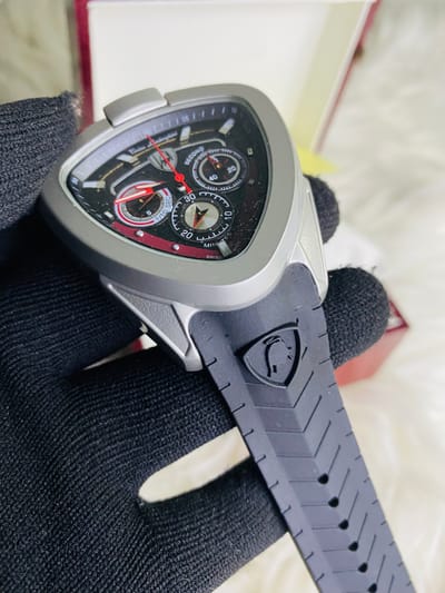 Lamborghini black belt Red dial (Active Chronograph)_img_2