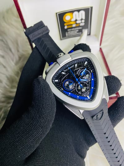 Lamborghini black belt blue dial_img_0
