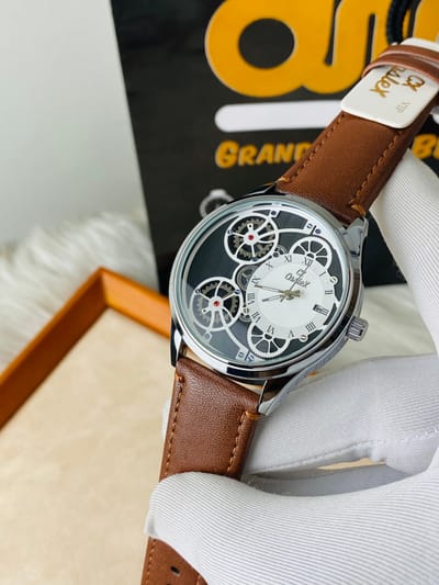 Caslex men's watch with a brown leather_img_1