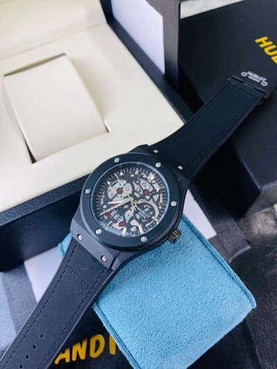 Hublot sweep movement battery quartz full black_img_0