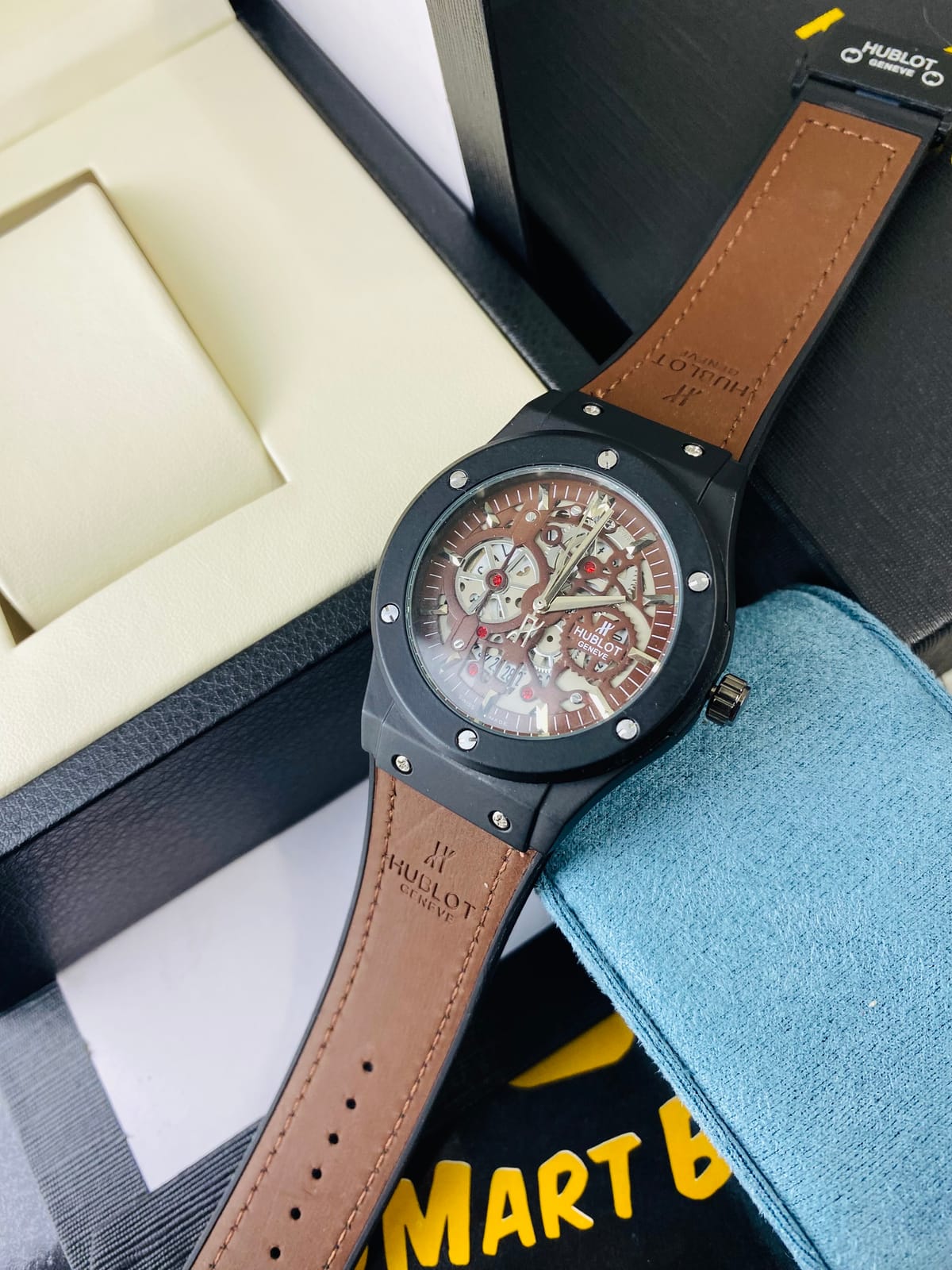 Hublot Brown Strap Sweep movement battery quartz