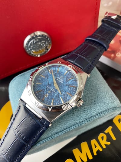 Omega constellation blue dial sweep movement_img_1