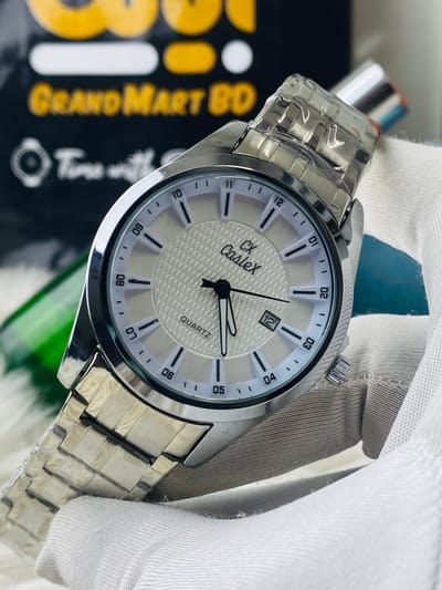 Caslex Men || White Dial Blue tone_img_0