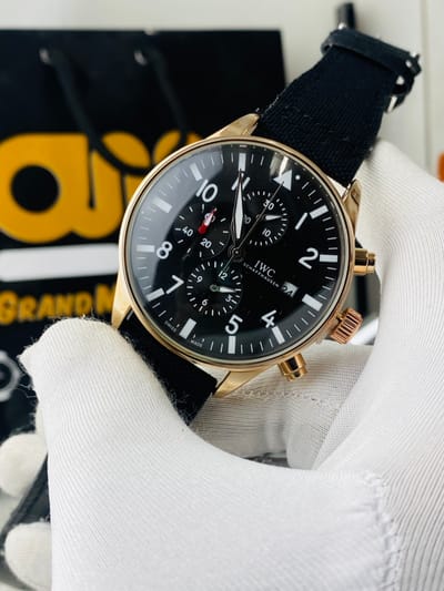 IWC || Black Dial Rose gold Side Active chronograph_img_0