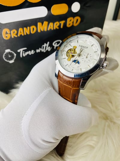 TISSOT AUTOMATIC WITH MOON FACE || BROWN BELT_img_0