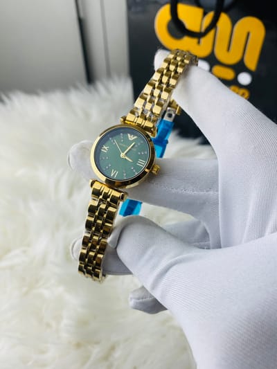 Armani girls watch || Uper Dial Green_img_0