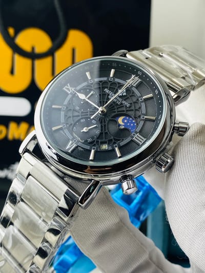Patek Philippe chronograph || Spider Black Dial_img_1