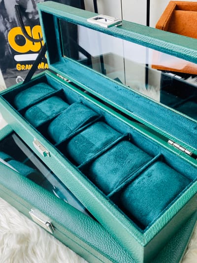 6 slot Watch box || Green Color_img_1