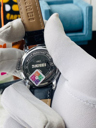 Skmei 1801 || Black Strap White Dial_img_1