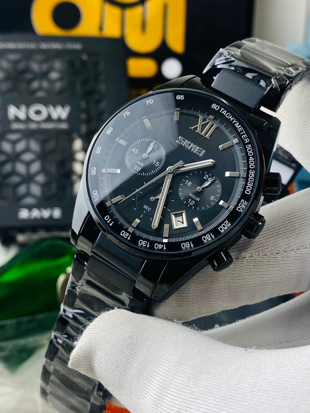 Skmei 9096 || Full black active chronograph