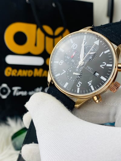 IWC || Black Dial Rose gold Side Active chronograph_img_1