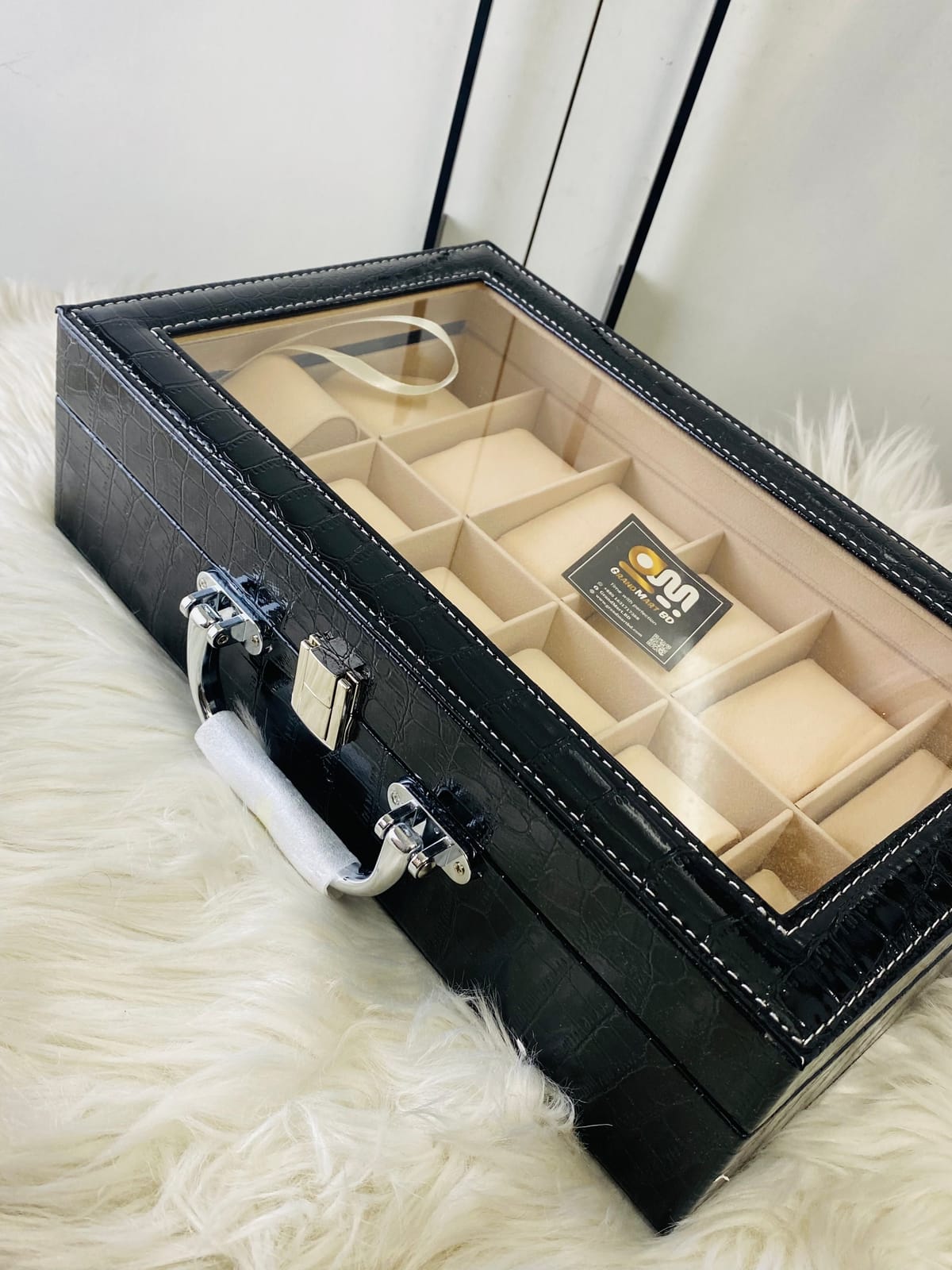 CROCODILE LEATHER DESIGN || LUXURY 12 SLOT WATCH BOX