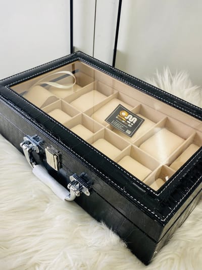 CROCODILE LEATHER DESIGN || LUXURY 12 SLOT WATCH BOX_img_1