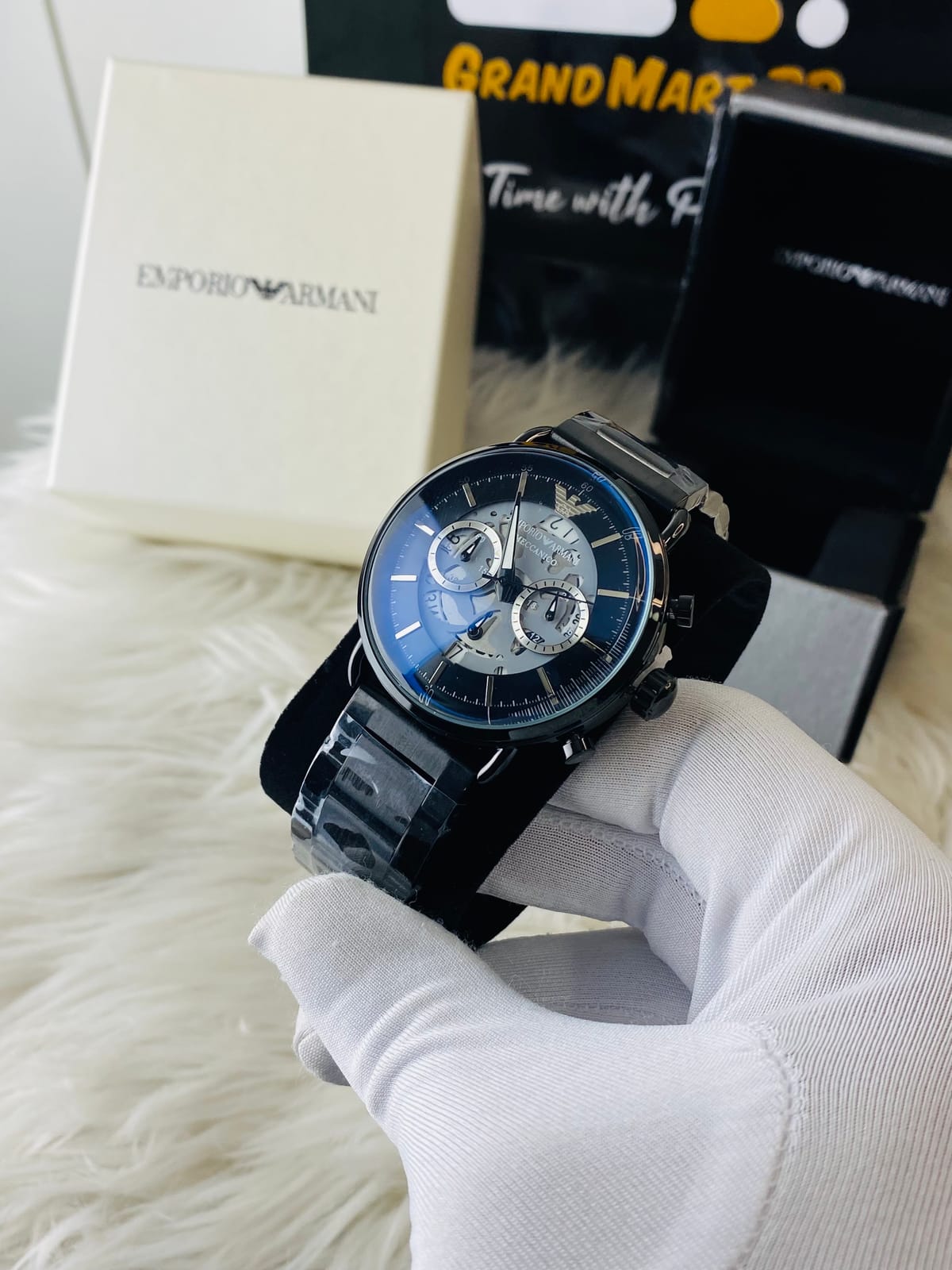 Armani Oval || Full black watch